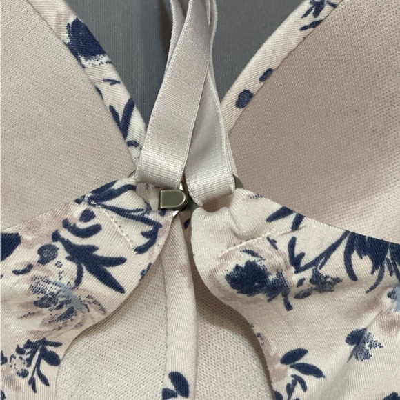 Lucky Brand Wireless Floral Full Coverage Bra Stretch Pink Blue 36B Feminine - Picture 7 of 11